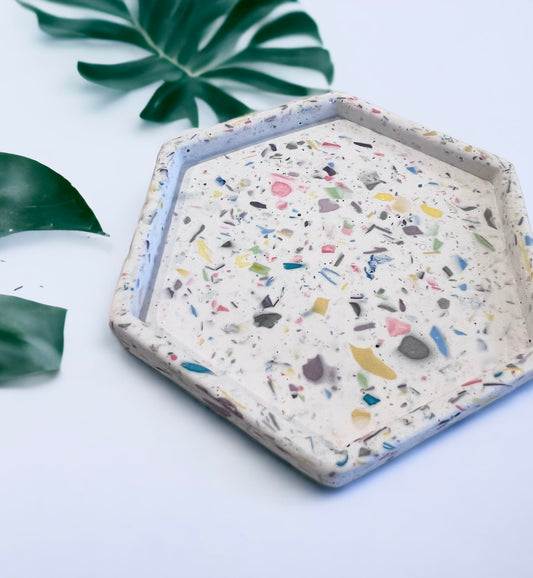 Hexagon coasters - Terrazzo