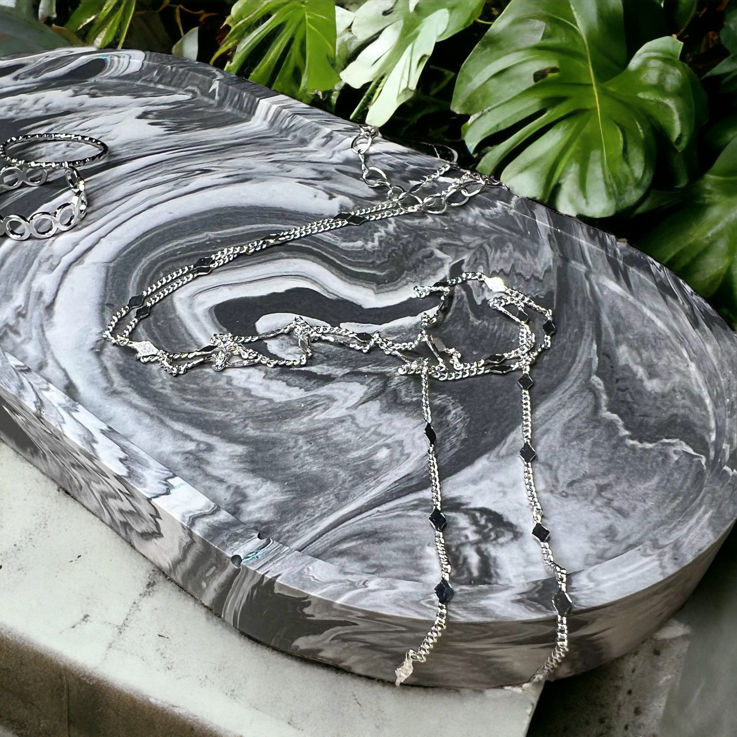 Trinket Trays - Full Marble black & white